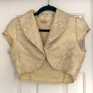 Lush gold/ivory shrug